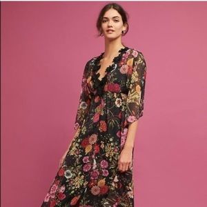 Anthropologie  Farm Rio Laina Floral  Maxi Small